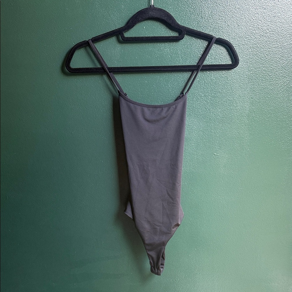 Chic Dark Gray Bodysuit